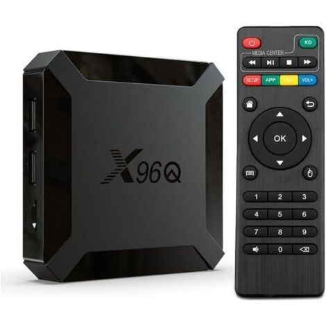 Cellfast – Boîtier Android TV Box X96Q – 4K HD – WiFi 2.4GHz – 1 Go RAM – 8 Go ROM – Android 10.0 – Décodage H.265 et VP9