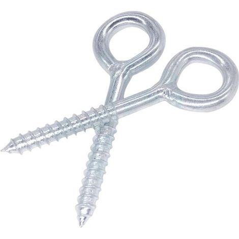 Juego de 3 piezas de cáncamos roscados galvanizados, cáncamos cerrados de alta resistencia M12 x 130 mm para andamios, M12130 (1/5)