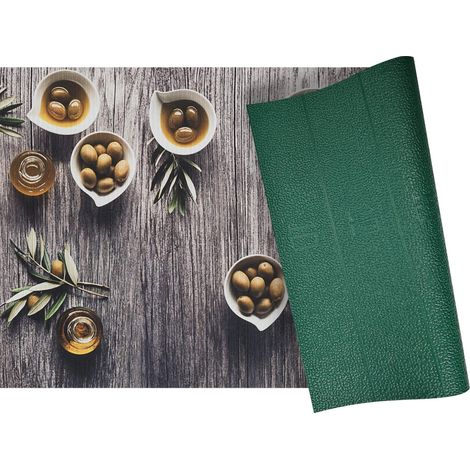 WOHNDIRECT tappetino da cucina OLIVIO - 1 pezzo 50x170 cm, verde