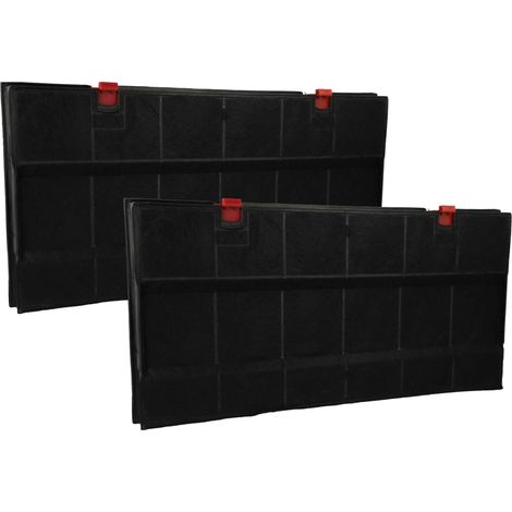 vhbw 2x filtro a carboni attivi compatibile con Whirlpool AKB067BR, AKB067WH, AKB08903PW, AKB089BV, AKB089WH cappe aspiranti - 43 x 21,7 x 3,3 cm