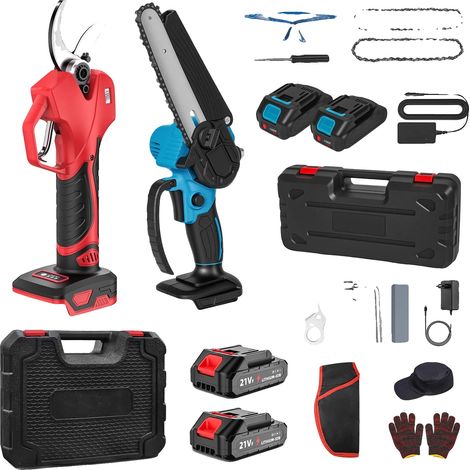 Scie à élaguer portative, moteur sans balais, haute efficacité, Ensemble de batteries Style E-4 (1/2)