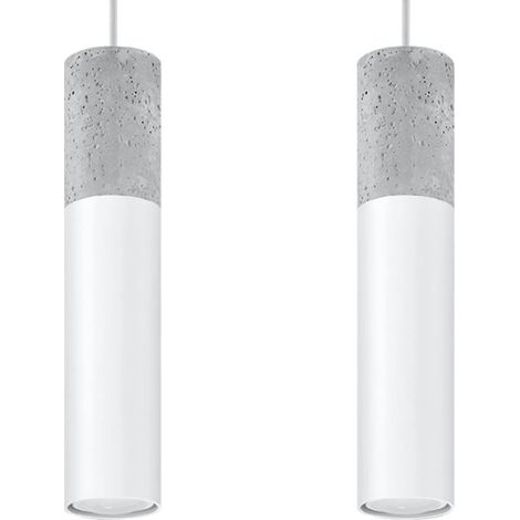 Lámpara colgante Nivoto blanco, 2 luces (1/5)