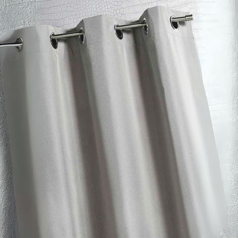 Rideau d'extérieur en tissu déperlant Argent 140x260 cm