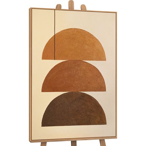 Gemälde Drei Horizonte Rahmen Eichefarben 120x80 cm (1/5)