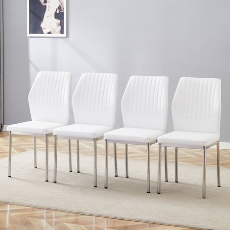 Sillas comedor juego 4 sillas PU metal 93 cm OKMYHOME (1/5)