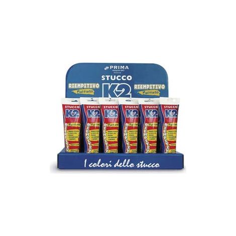 K2 ESPOSITORE STUCCO IN PASTA MULTIUSO COLORATO- - n.24 tubetti da ml.150 - 1 espositore K2