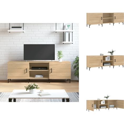 TV-Schrank Sonoma-Eiche 150x30x50 cm Holzwerkstoff - TV-Schrank - Holzwerkstoff - Eiche - Wohnzimmermöbel - Fernsehtisch (1/5)