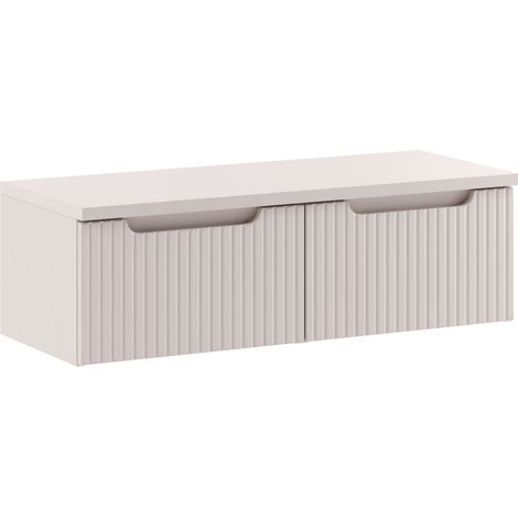 Meuble suspendu avec tiroirs NOVA – Design contemporain et rangement polyvalent 100 cm-Taupe-Largeur 100 cm (1/5)