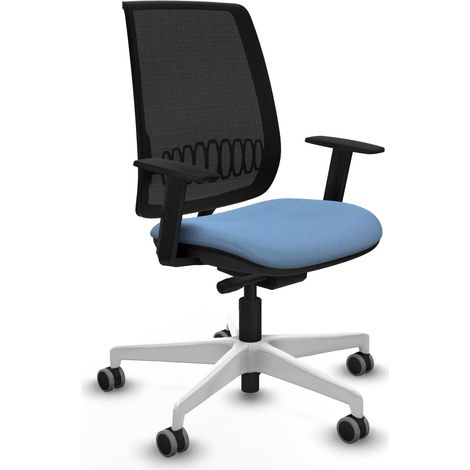 Chaise de bureau piqueras y crespo ergonomique noir bleu ciel (1/2)
