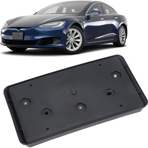 (T04) Support de plaque d'immatriculation avant pour Tesla Model S 2016-2023 1588288-00-B (1/5)
