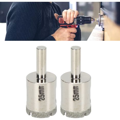 Lot de 2 forets scie cloche de 25 mm pour percer divers matériaux, y compris les matériaux durs et cassants. (1/5)