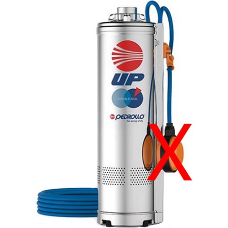 Bomba Pedrollo de agua clara sumergible UP 4/4 en INOX SIN flotador para tanque 1Hp trifásica cable de 6" 10 metros (1/2)