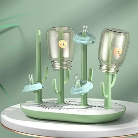 Égouttoir à Biberon Bébé Vert Bouteille Porte-gobelet Pour Bébé Enfant En Bas Âge (1/4)