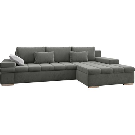 Sofá rinconero Comfivo Olivetum II, Piano 14 + Piano 13, Función de descanso, Almacenaje, 310x175x83cm, 0