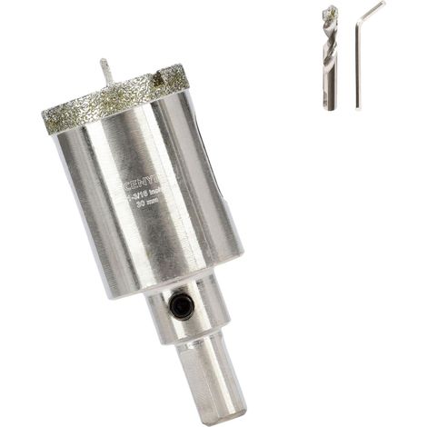 1-3/16 Pouce 30mm scie cloche carrelage foret diamant carrelage avec foret de centrage Revêtue de diamant Adaptée pour Verre Marbre Porcelaine et Céramique (1/5)