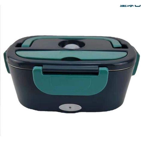 Lunch Box Électrique 40W Lunch Box Électrique 220V pour Voiture Camion et Bureau - Lunch Box 3 en 1 à Chaleur Rapide en Acier Inoxydable 1.5L (Vert Foncé) (1/3)