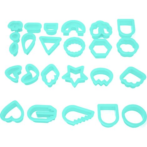 Ensemble de 24 emporte-pièces pour boucles d'oreilles en pâte polymère, pour le bricolage, bords épaissis, emporte-pièces en pâte de qualité alimentaire, adaptés aux gâteaux, bougies, etc., écologique (1/5)
