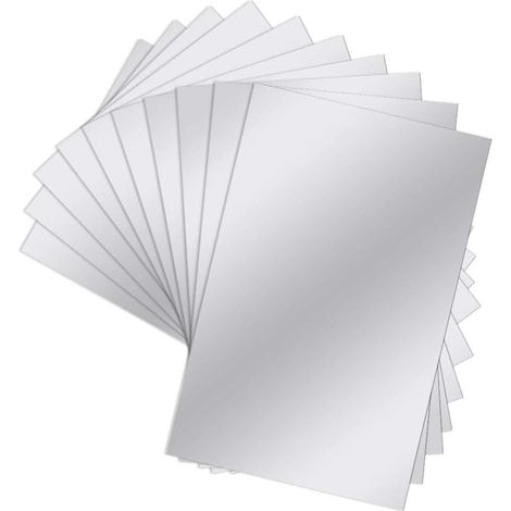 10pcs Miroir À Coller Mural Sur Porte Miroir Collant Carré 23x15cm Miroir Autocollant Sur Mur Miroir Carre Adhesif Rectangulaire Sticker Miroir Amovible Argent Pour Salle De Bain De Placard (1/5)