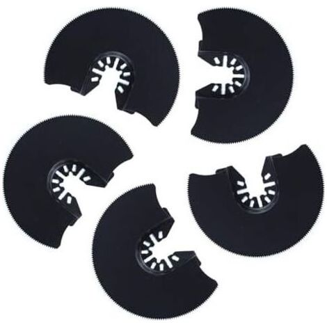 Lot de 5 lames scie oscillantes semi-circulaires pour couper du bois, plastique, métal souple, 88 mm, à dégagement rapide - (1/5)