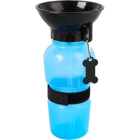 Botella de agua para perros de 500 ml – Bebedero de viaje antibacteriano, dispensador portátil para paseos