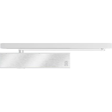 Ferme-porte TS 61 3-6 hauteur réglable par glissière argent avec plaque de montage - ECO SCHULTE - 5030064694 (1/2)