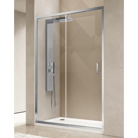 Box Doccia 170 cm Muro Muro Con Un Cristallo Fisso E Uno Scorrevole Alto 200cm Trasparente – FRASCIO