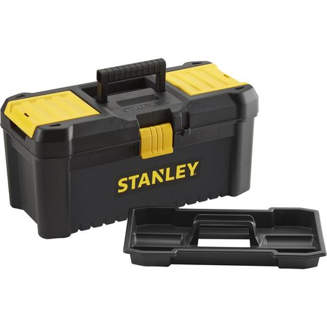 Stanley – Boîte à outils 40,6 x 20,5 x 19,5 cm – Plateau amovible – 2 organiseurs – Charnière plastique – Cadenassable