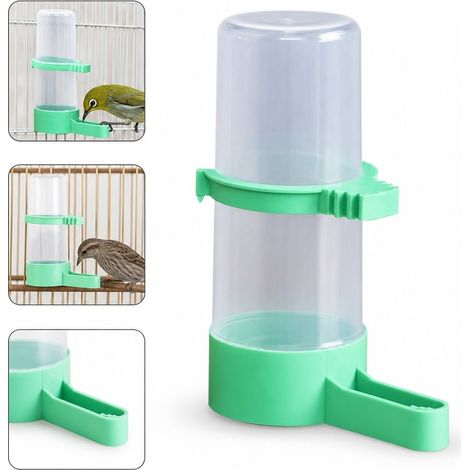 2 Pièces Mangeoire Automatique Suspendue en Plastique pour Oiseaux, Hauteur 10.5 cm, Diamètre 3.5 cm, Capacité 90 ml (1/5)