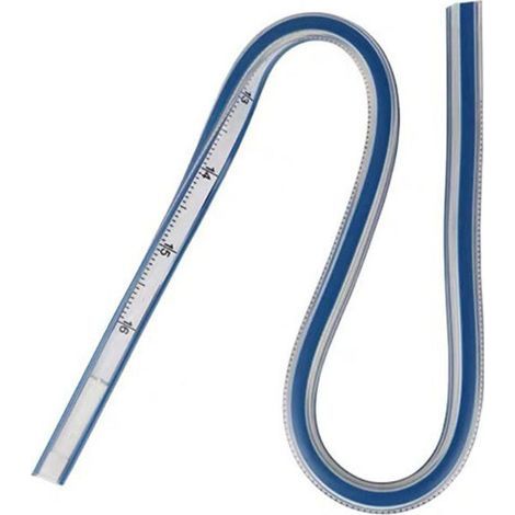 40 cm flexibles, gebogenes Lineal – Messwerkzeug zum Nähen, Patchworken und Schnittmustererstellen, professionelles Schneiderlineal (1/5)