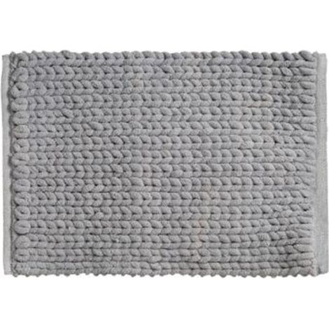 Tapis de Salle de Bain "Épais" 50x75cm Gris (1/2)