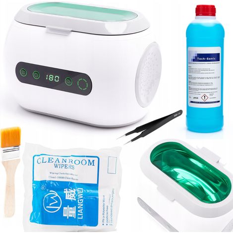 Set: Lavatrice PS-06A + Spazzola morbida + Panni in microfibra + Tech Sonic 1L + Pinzette ESD-14