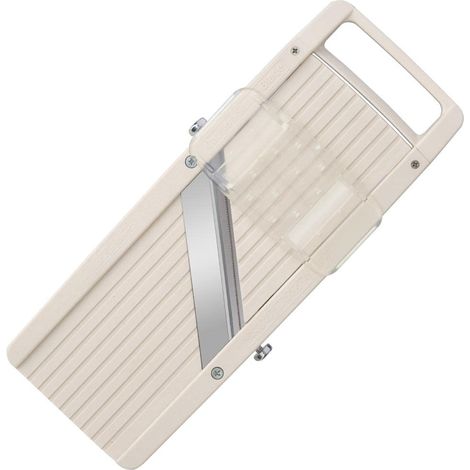 Mandoline japonaise Jumbo blanche 347x132x26 mm ABS, coupe légumes professionnelle (1/5)