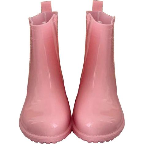 Bottes de pluie courtes femme, PVC imperméable, semelle antidérapante et résistante à l'usure, chaussures simples pour temps humide (1/5)