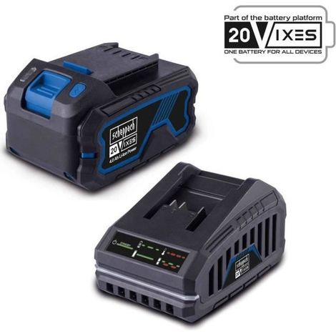 Starterkit con bateria y cargador 20v 4.0ah serie ixes Scheppach sbsk4.0