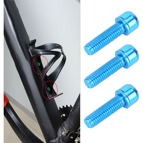 6 Vis en Titane M5x25mm pour Fixation de Porte-Bidon de Vélo (Lot de 6, Bleu)