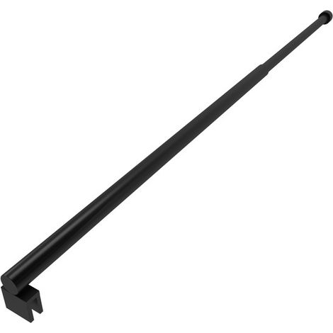 MARWELL Parma formschöner verstellbarer Stabilisationsbügel 70 bis 100 cm, matt schwarz Für Glasstärken von 6 – 8 mm