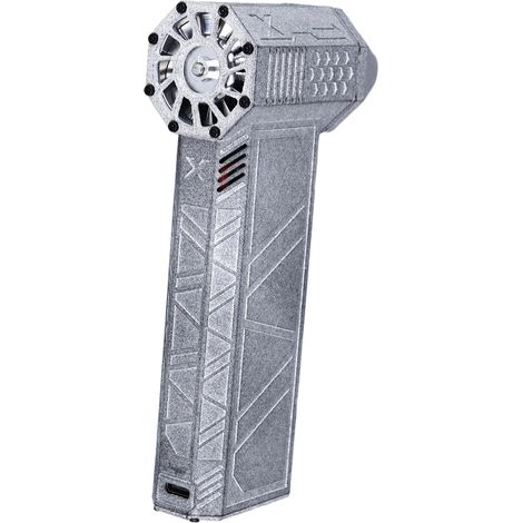 Mini souffleur à jet d'air portable 130 000 tr/min, alimenté par turbine, pour le nettoyage extérieur de voitures, ordinateurs et claviers (gris). (1/5)