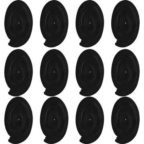 Lot de 12 spirales suspendues en feuille d'aluminium, décorations de plafond pour anniversaire, remise de diplômes, mariage, noir (1/5)