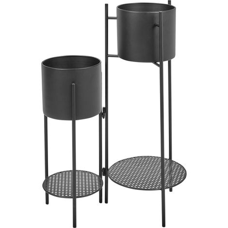 Supporto per vaso da interno in metallo nero per piante Ulmus