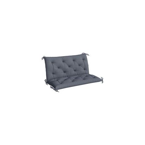 Coussin de banc matelas assise dossier pour banc de jardin coussin balancelle canapé 3 places grand confort 100 x 98 x 8 cm gris