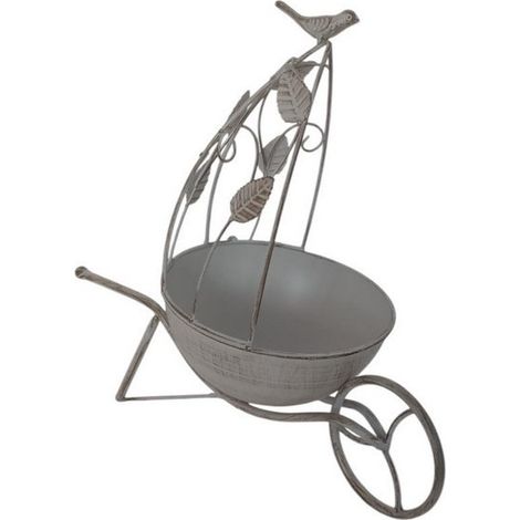 Garden Planter - Metal - L19 x W34 x H36 cm - Cream