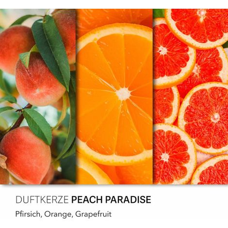Fruchtig duftende kerze im glas - geschenkbox