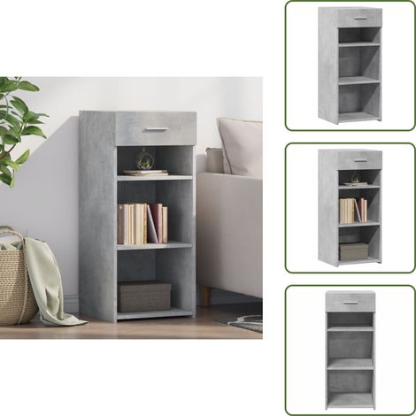 Sideboard Betongrau 40x42,5x93 cm Holzwerkstoff - Schreibtisch - Wohnzimmer Dekoration - Regal - Sideboard - Holzmöbel (1/5)