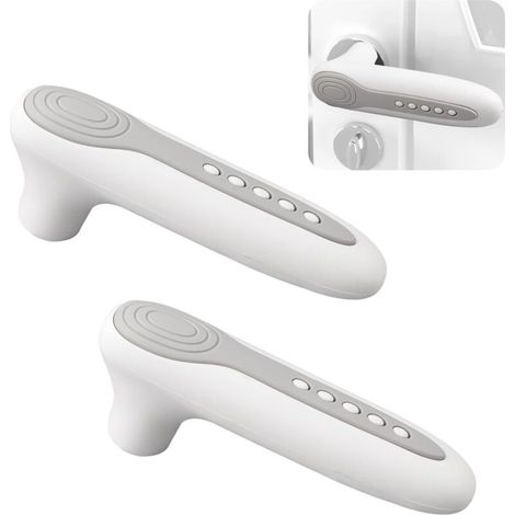 Lot de 2 housses de poignée de porte en silicone antistatiques pour poignées de porte carrées et plates (1/5)