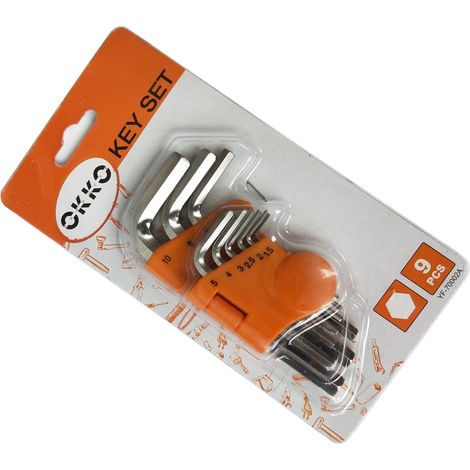 King Tony F-70002A Set de 9 clés hexagonales métal (1/2)