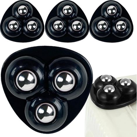 Lot de 4 Petites Roulettes de Meuble, Roulettes Universelles Pivotantes à 360°, Autocollantes Billes Meubles Silencieuses (1/4)