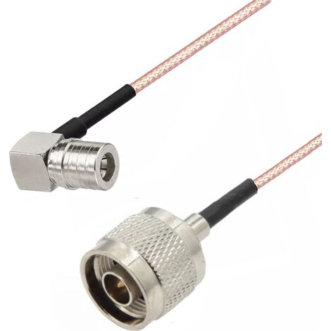 Câble QMA avec connecteur RA/N, RG316 2 m