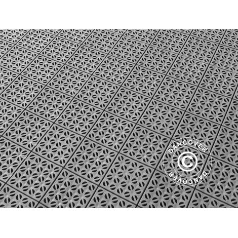 Plastic flooring Basic, Multiplate, Grey, 1.23 m² (4 pcs.) - Dancover