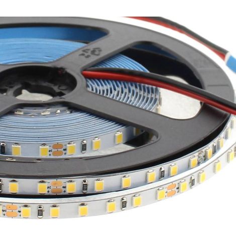 Tira LED Monocolor SMD2835, DC24V, 5m (120Led/m) PCB 5mm, 60W, CRI 90 - IP20, Blanco frío (1/4)