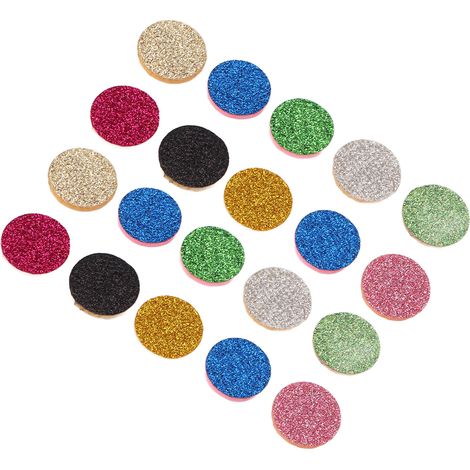 Lot de 20 coussinets de rechange en feutre pour diffuseur d'huiles essentielles (collier, bracelet, pendentif) 2 cm (1/5)